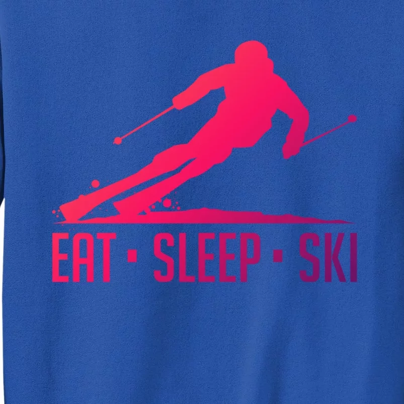 Eat Sleep Ski Skiing Skier Snow Winter Vacation Gift Tall Sweatshirt