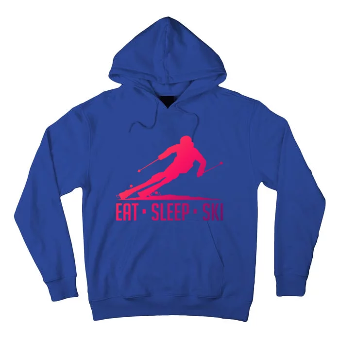 Eat Sleep Ski Skiing Skier Snow Winter Vacation Gift Tall Hoodie