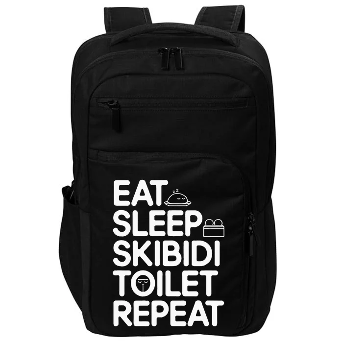 Eat Sleep S.K.I.B.I.D.I Toilet Repeat Funny Meme Vintage Birthday Impact Tech Backpack