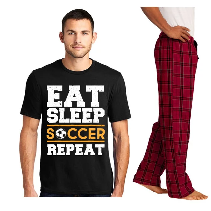 Eat Sleep Soccer Repeat Cool Soccer Player Gift Pajama Set