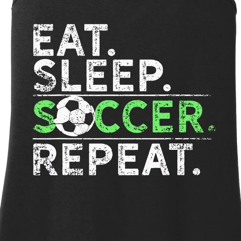 Eat Sleep Soccer Repeat For Soccer Player Coach Gift Ladies Essential Tank