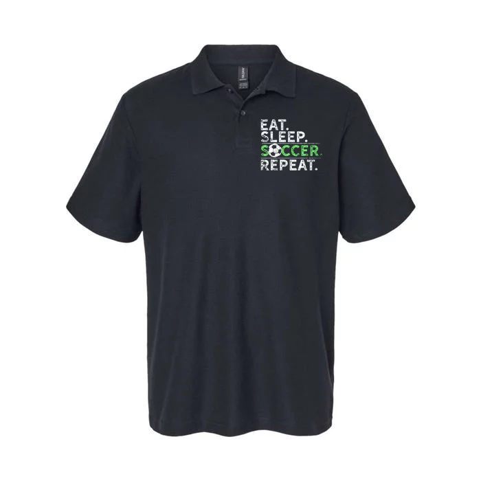 Eat Sleep Soccer Repeat For Soccer Player Coach Gift Softstyle Adult Sport Polo