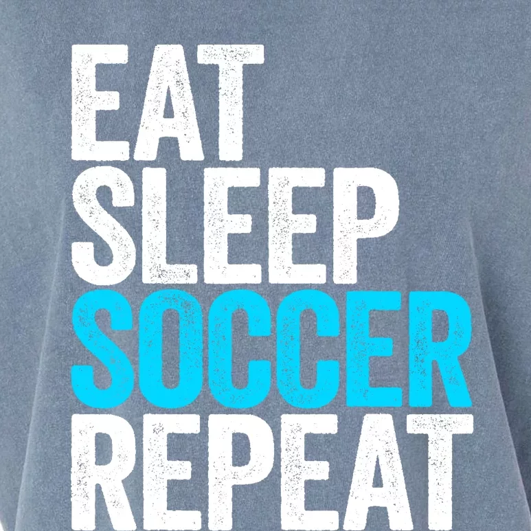 Eat Sleep Soccer Repeat Garment-Dyed Women's Muscle Tee