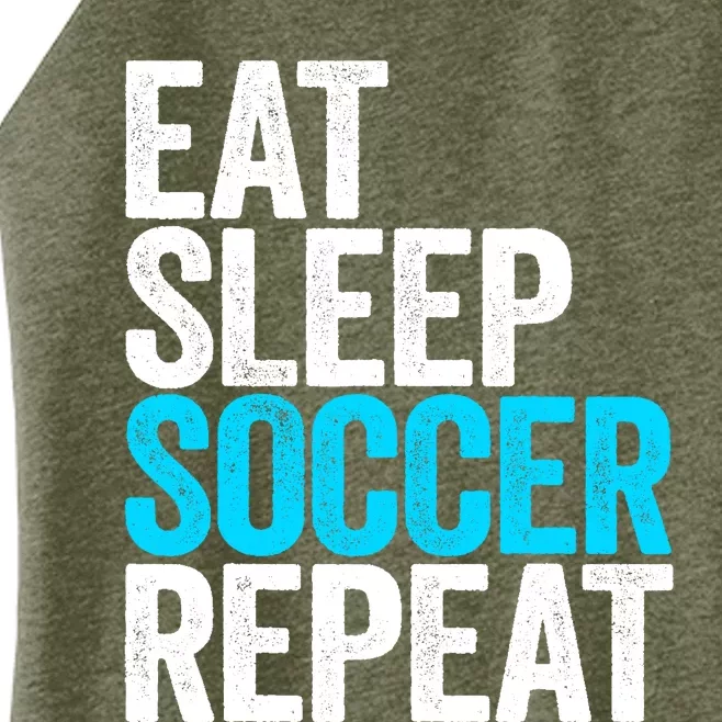 Eat Sleep Soccer Repeat Women’s Perfect Tri Rocker Tank