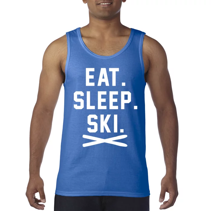 Eat Sleep Ski Skiing Winter Ski Lover Cool Gift Tank Top