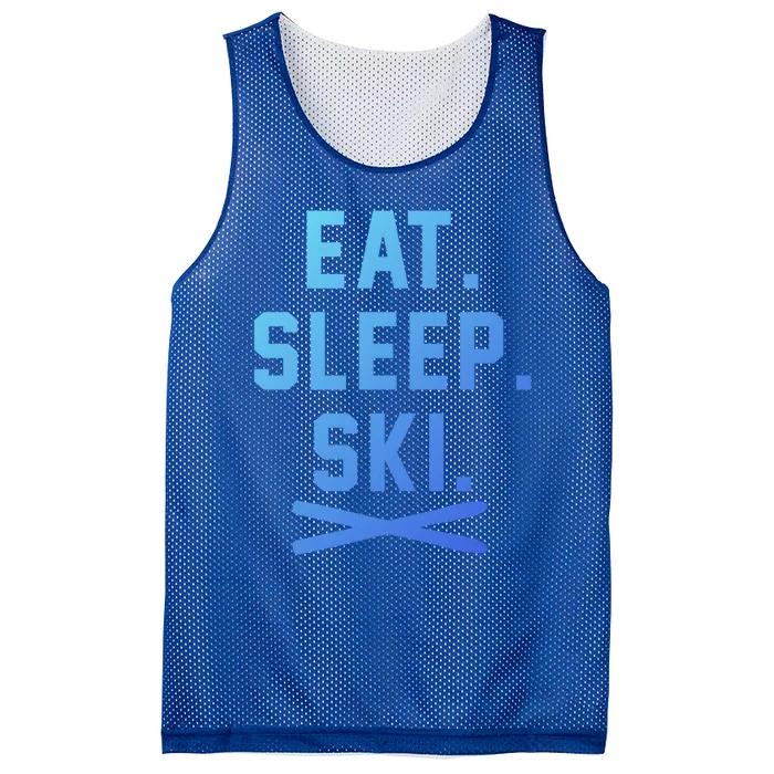 Eat Sleep Ski Skiing Winter Ski Lover Cool Gift Mesh Reversible Basketball Jersey Tank