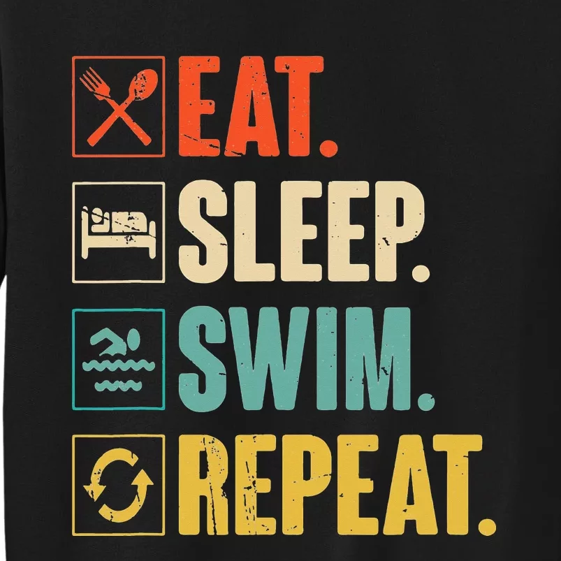 Eat Sleep Swim Repeat Swimming Swimmer Gift Sweatshirt