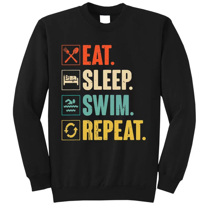 Eat Sleep Swim Repeat Swimming Swimmer Gift Sweatshirt