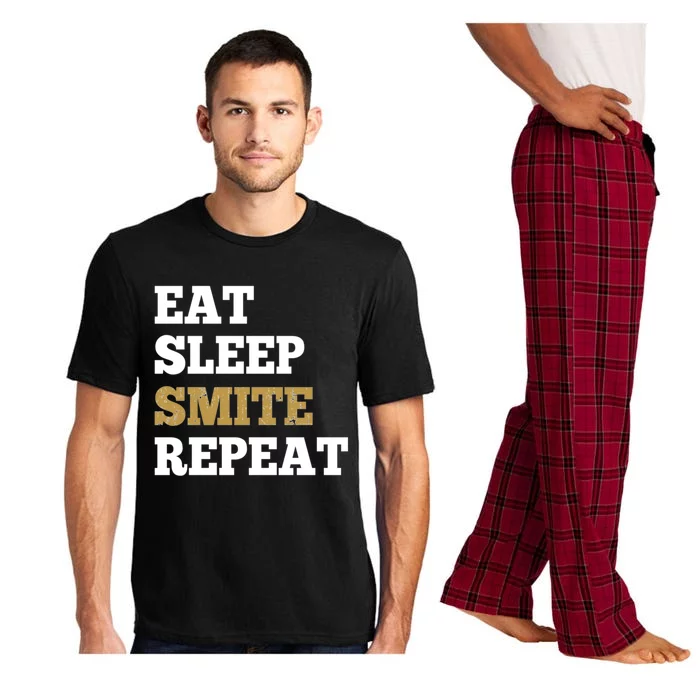 Eat Sleep Smite Repeat Gift For Rpg Roleplaying Gamers Pajama Set