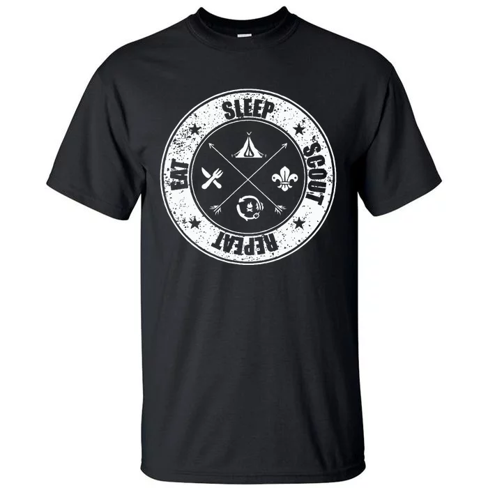 Eat Sleep Scout Repeat Scouting Lover Survival Tall T-Shirt