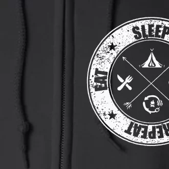 Eat Sleep Scout Repeat Scouting Lover Survival Full Zip Hoodie