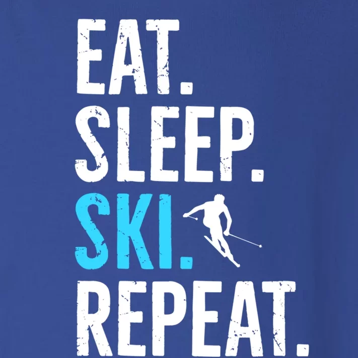 Eat Sleep Ski Repeat Gift Skiing Gift Toddler Long Sleeve Shirt