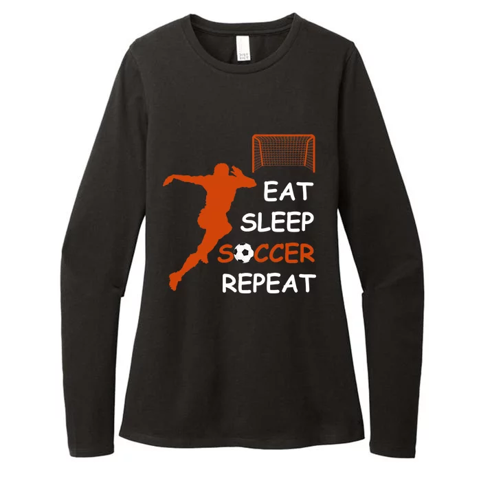 Eat Sleep Soccer Repeat funny Cool Sport Player Womens CVC Long Sleeve Shirt