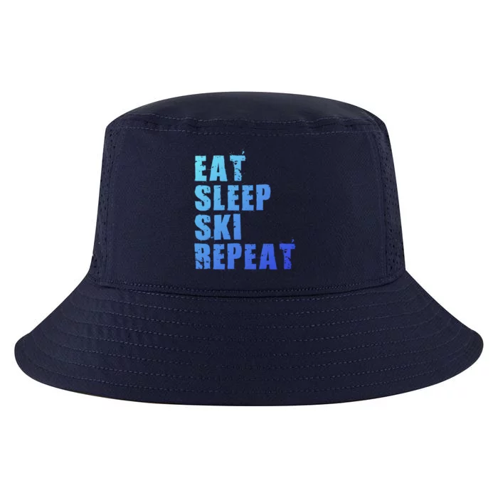 Eat Sleep Ski Repeat Motivational Gift Ace058d Gift Cool Comfort Performance Bucket Hat