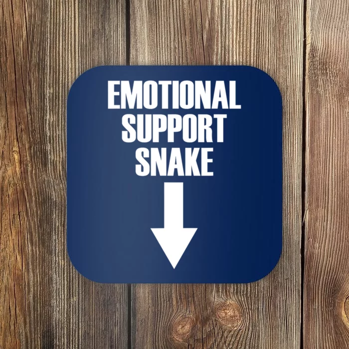 Emotional Support Snake Adult Humor Coaster