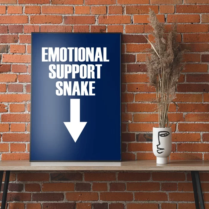 Emotional Support Snake Adult Humor Poster