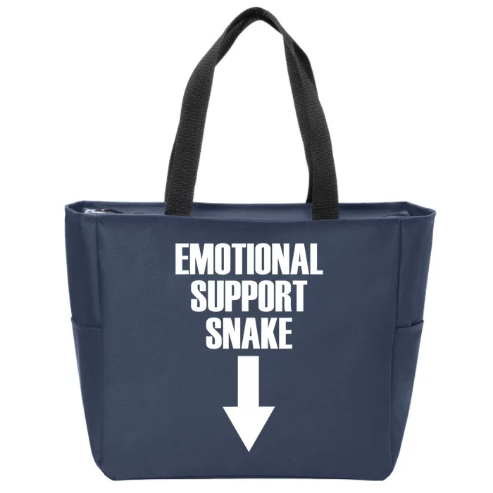 Emotional Support Snake Adult Humor Zip Tote Bag