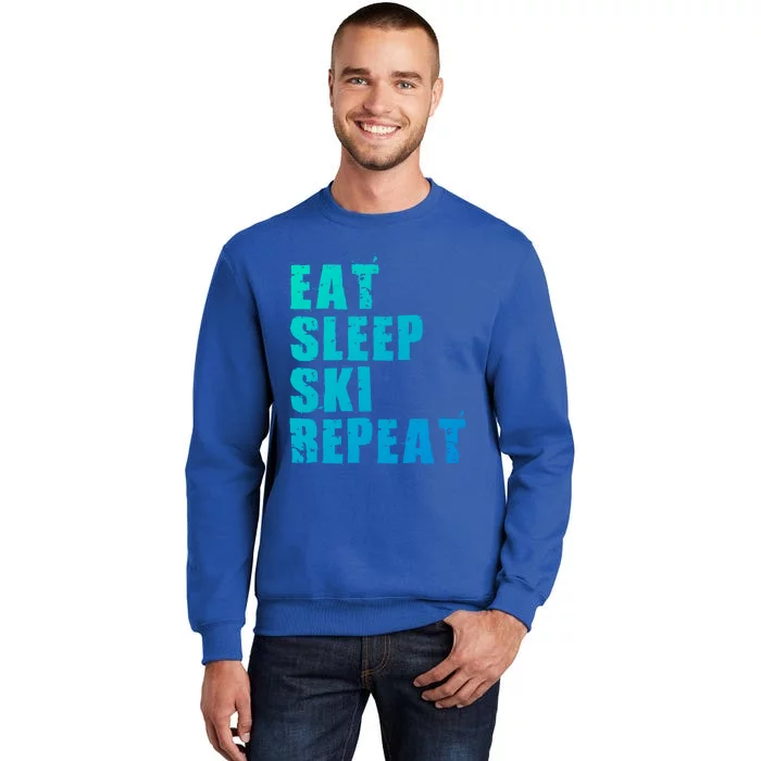 Eat Sleep Ski Repeat Motivational Gift Ace058d Gift Tall Sweatshirt