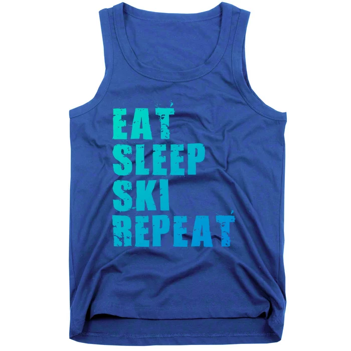 Eat Sleep Ski Repeat Motivational Gift Ace058d Gift Tank Top