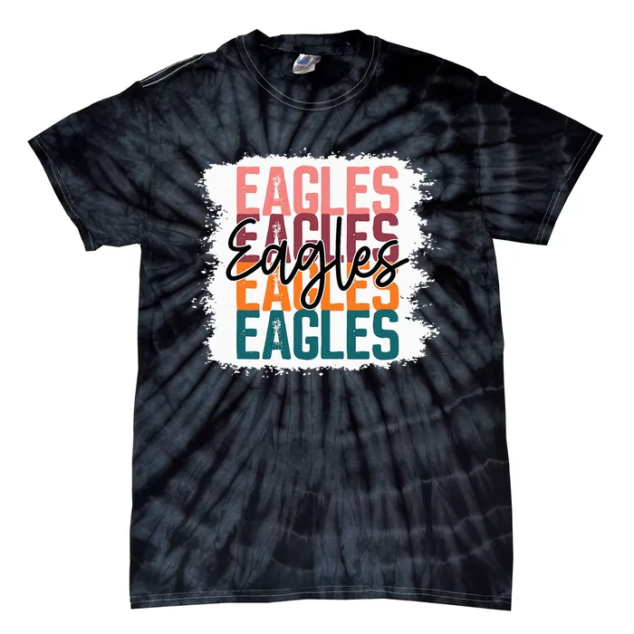 Eagles School Sports Fan Team Spirit Tie-Dye T-Shirt