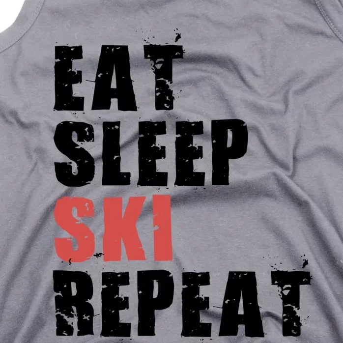 Eat Sleep Ski Repeat Motivational Gift Ace058c Gift Tank Top