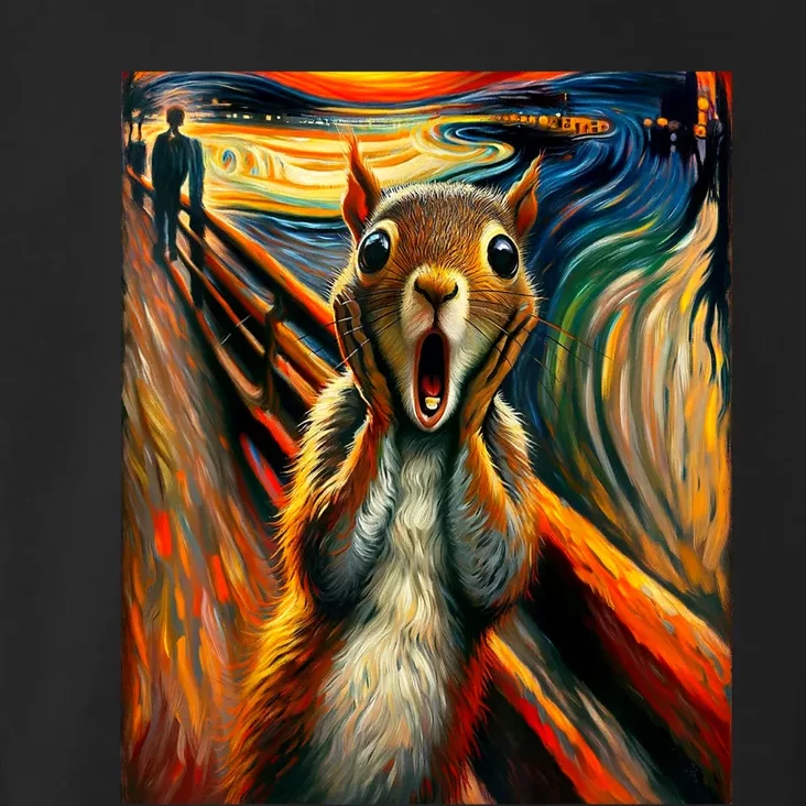 Expressionist Scream Squirrel Lovers Artistic Squirrel Toddler Hoodie