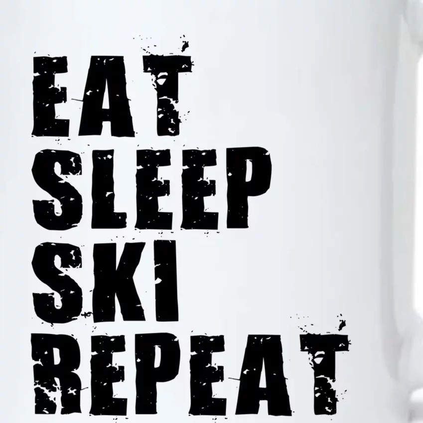 Eat Sleep Ski Repeat Motivational Gift Ace058c Meaningful Gift Black Color Changing Mug