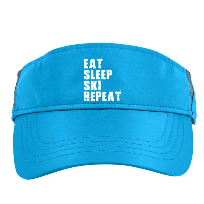 Eat Sleep Ski Repeat Motivational Gift Ace058c Meaningful Gift Adult Drive Performance Visor