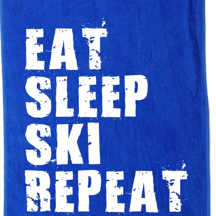 Eat Sleep Ski Repeat Motivational Gift Ace058c Meaningful Gift Platinum Collection Golf Towel