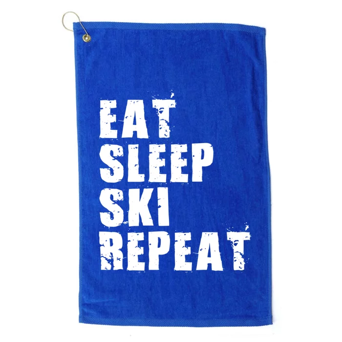 Eat Sleep Ski Repeat Motivational Gift Ace058c Meaningful Gift Platinum Collection Golf Towel