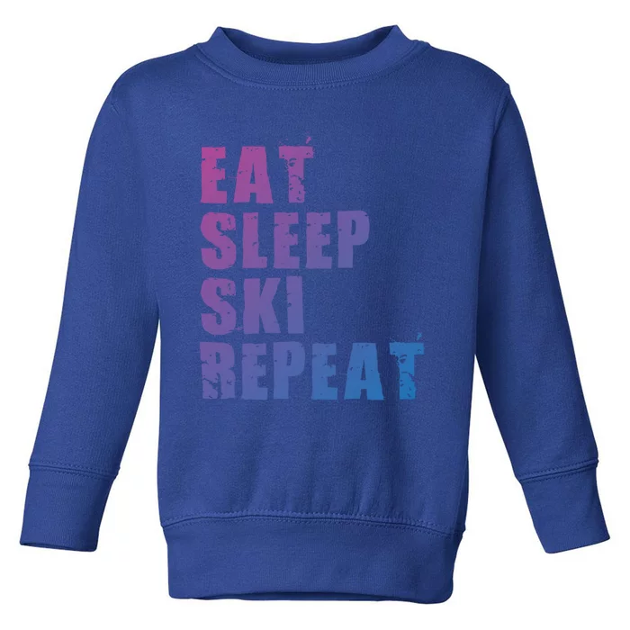 Eat Sleep Ski Repeat Motivational Gift Ace058c Meaningful Gift Toddler Sweatshirt