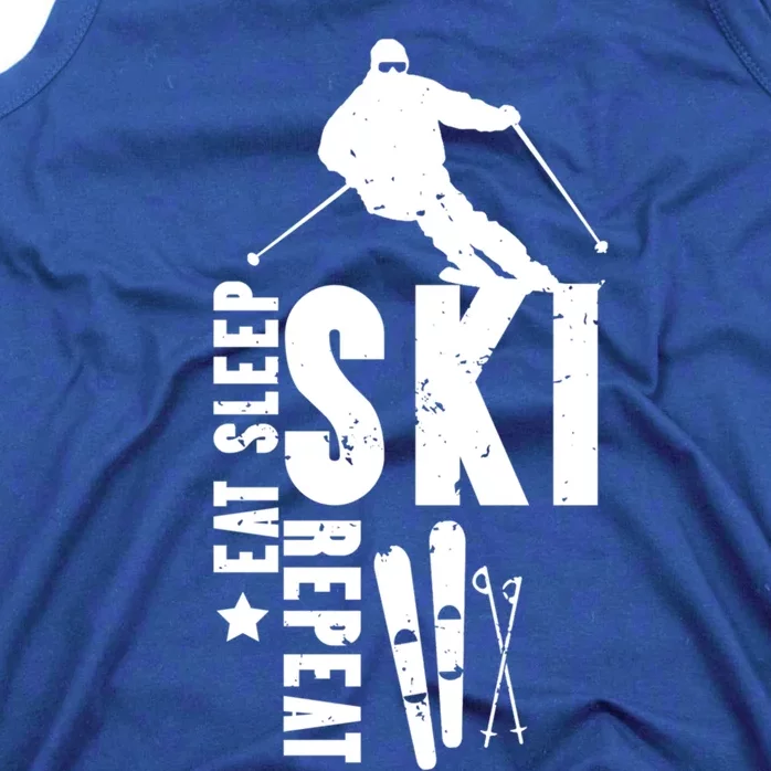 Eat Sleep Ski Repeat Skier Alpine Skiing Winter Gift Tank Top