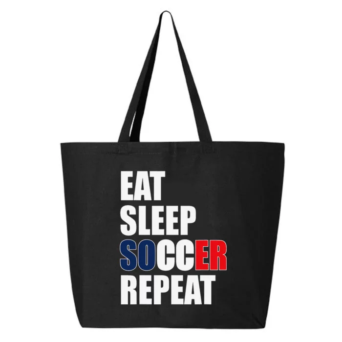 Eat Sleep Soccer Repeat Cool Soccer France Lover Player 25L Jumbo Tote