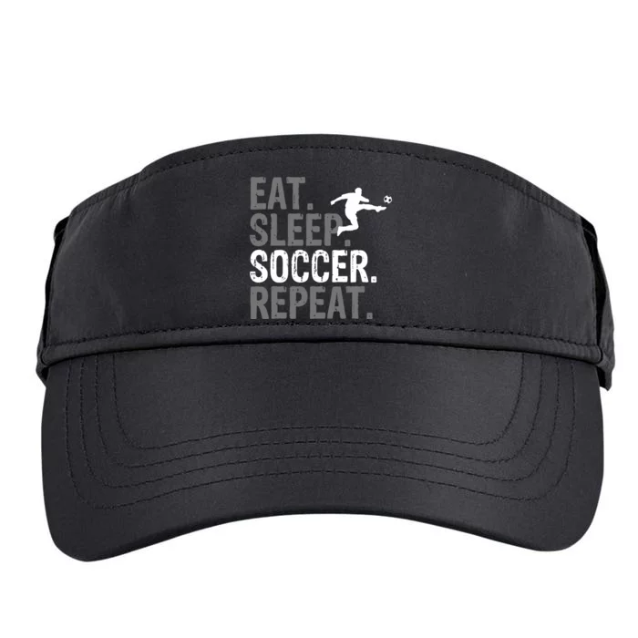 Eat Sleep Soccer Repeat - Soccer Graphic Adult Drive Performance Visor