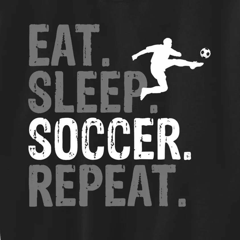 Eat Sleep Soccer Repeat - Soccer Graphic Kids Sweatshirt