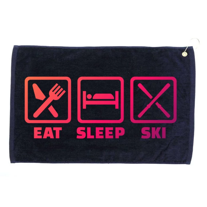 Eat Sleep Ski Great Gift Grommeted Golf Towel