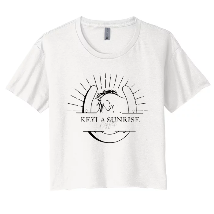 Ethereal Sunset Serenity Women's Crop Top Tee