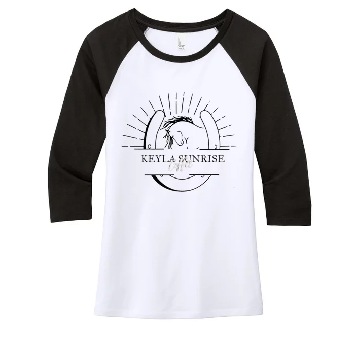 Ethereal Sunset Serenity Women's Tri-Blend 3/4-Sleeve Raglan Shirt