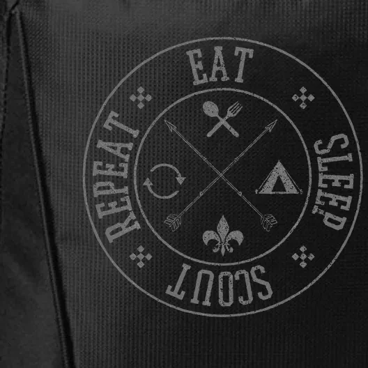 Eat Sleep Scout Repeat Outdoor Camping Nature City Backpack