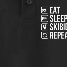 Eat Sleep S.K.I.B.I.D.I Toilet Repeat Dry Zone Grid Performance Polo