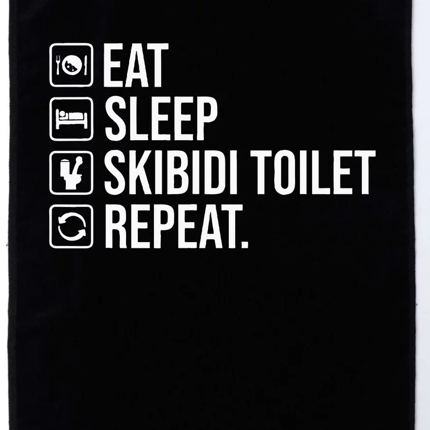 Eat Sleep S.K.I.B.I.D.I Toilet Repeat Platinum Collection Golf Towel