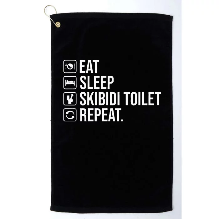 Eat Sleep S.K.I.B.I.D.I Toilet Repeat Platinum Collection Golf Towel