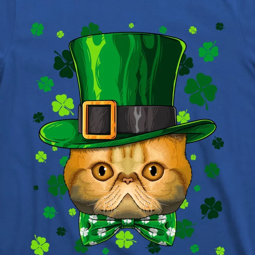 Exotic Shorthair St Patricks Day Cat Leprechaun Hat Shamrock Gift T-Shirt