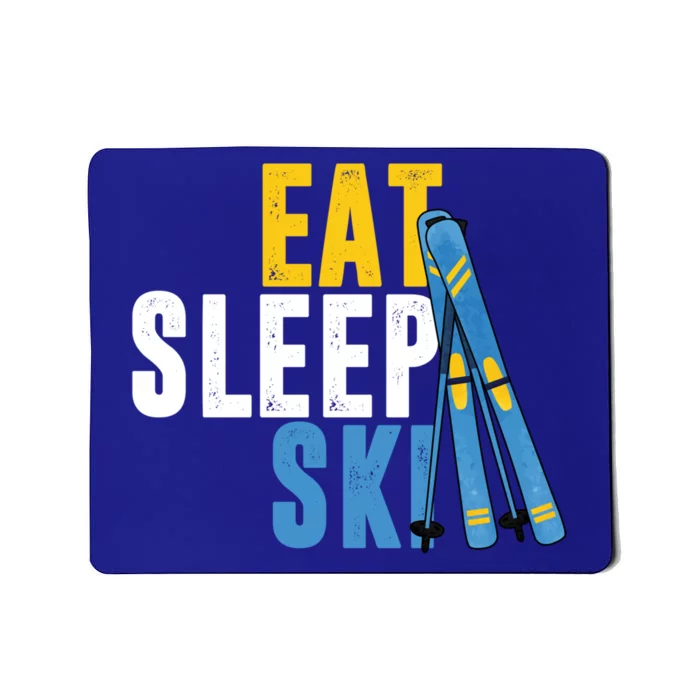 Eat Sleep Ski Skiing Winter Sports Mountain Skier Gift Mousepad