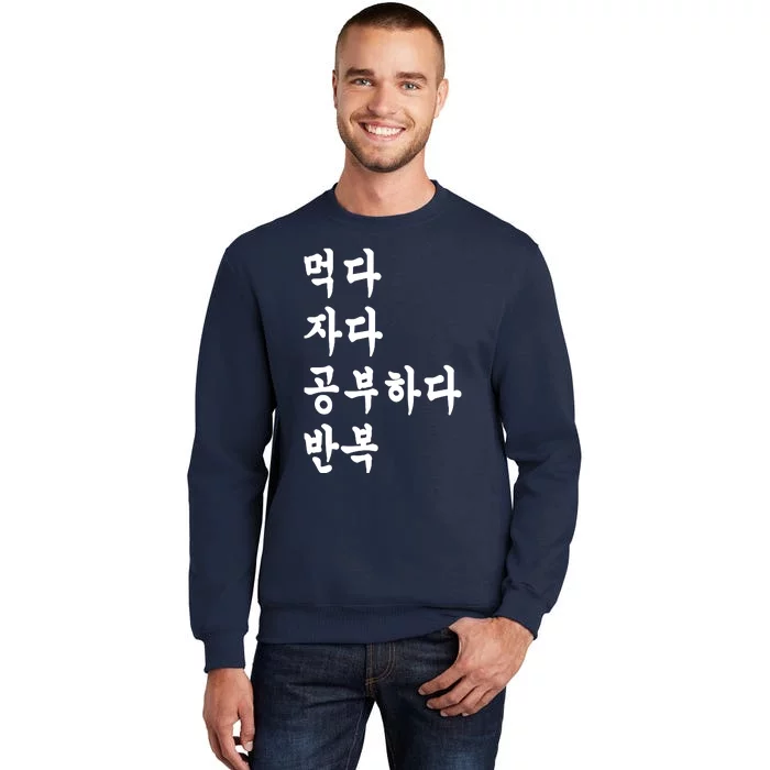 Eat Sleep Study Korean Korean Language Shirts Tall Sweatshirt