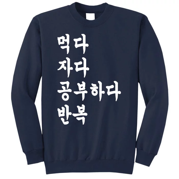 Eat Sleep Study Korean Korean Language Shirts Tall Sweatshirt