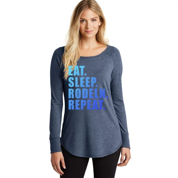 Eat Sleep Ski Repeat Snow Alpin Winter Funny Gift Women's Perfect Tri Tunic Long Sleeve Shirt