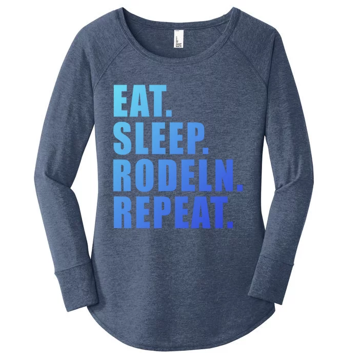 Eat Sleep Ski Repeat Snow Alpin Winter Funny Gift Women's Perfect Tri Tunic Long Sleeve Shirt