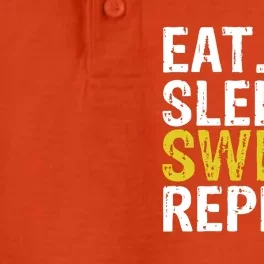 Eat Sleep Swim Repeat Gift Hoodie Dry Zone Grid Performance Polo