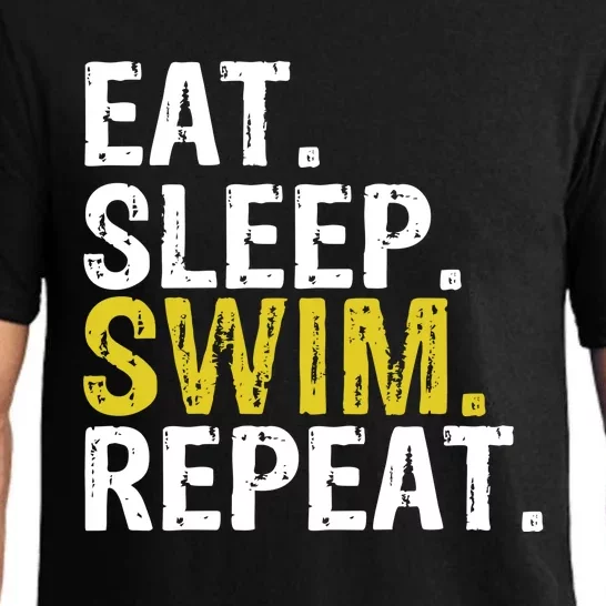 Eat Sleep Swim Repeat Gift Hoodie Pajama Set